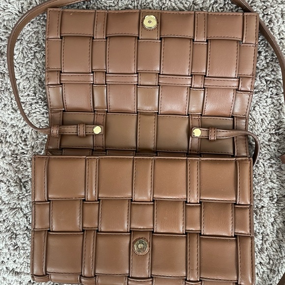 Michael Kors Chocolate Woven Crossbody Bag - Picture 4 of 6